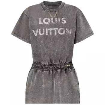 Платье женское Louis Vuitton с короткими рукавами, серый