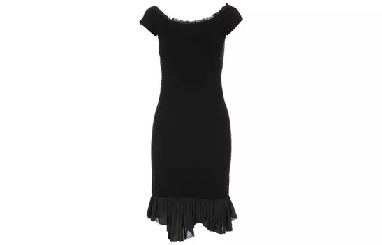 Платье женское Mm6 Maison Margiela с короткими рукавами, черный