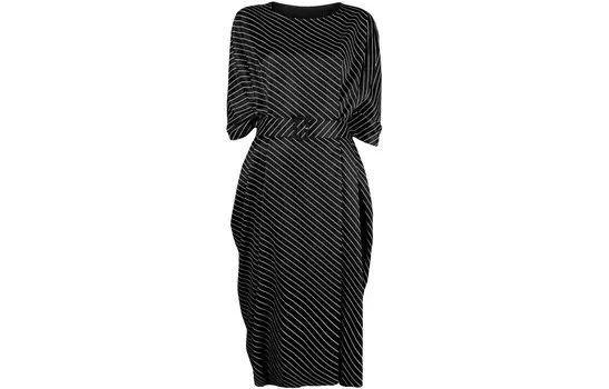 Платье женское Mm6 Maison Margiela с косой полосой, черный