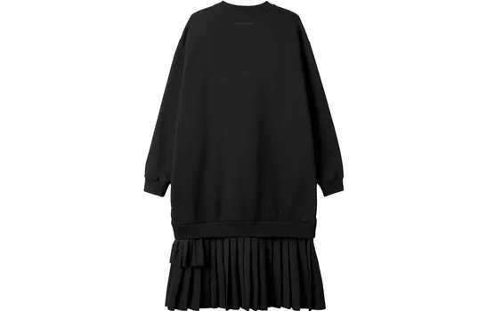 Платье женское Mm6 Maison Margiela с волнистыми вставками, черный