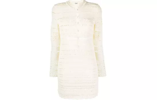 Платье женское Saint Laurent с длинными рукавами, белый