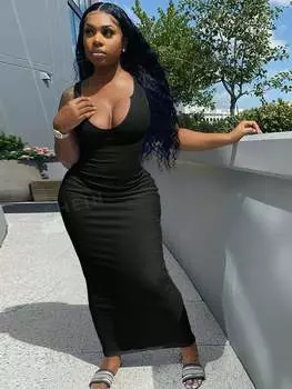 Платье женское Shein Slayr облегающее, черный