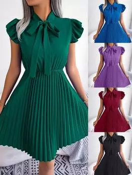 Платье женское трапециевидного силуэта, черный