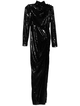 Платье Zuhair Murad с высоким воротом, черный