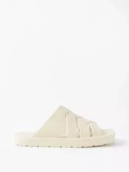 Plat intrecciato-резиновые слайды Bottega Veneta, белый