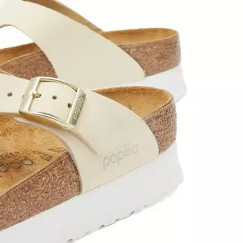 Платформа Birkenstock Слайды Gizeh Flex Нубук, белый