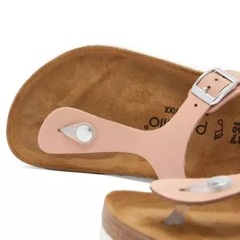 Платформа Birkenstock Слайды Gizeh Flex Нубук, розовый