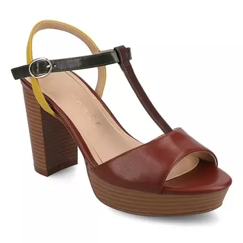 Платформенные босоножки на каблуке Journee, multi