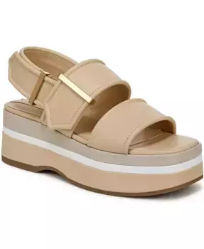 Платформенные босоножки Piper с квадратным носком и ремешком на щиколотке Franco Sarto, коричневый/бежевый