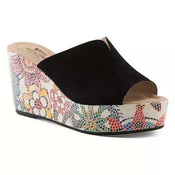 Платформенные сандалии на танкетке Laylani Spring Step, black suede