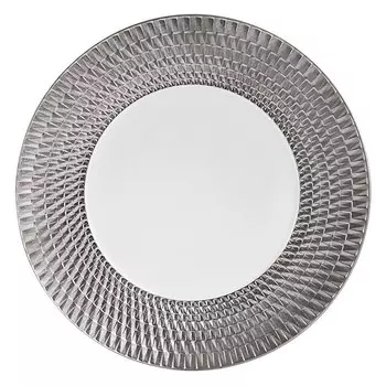 Платиновая обеденная тарелка Bernardaud Twist, белый
