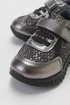 Платиновая повседневная детская обувь из натуральной кожи для девочек MNPCCO