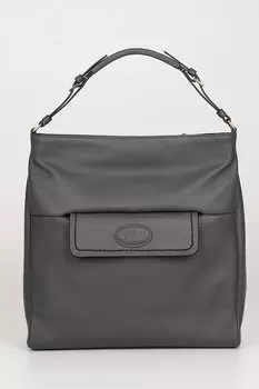 Платиновая женская сумка через плечо из натуральной кожи большого размера B7081 GNDER(R), черный