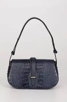 Платиновая женская сумка через плечо небольшого размера из натуральной кожи K8381 GNDER(R), темно-синий