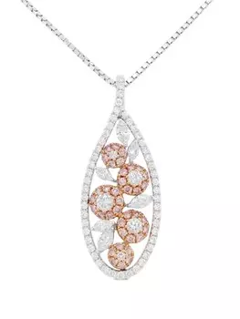 Платиновое колье с бриллиантами HYT Jewelry, серебряный