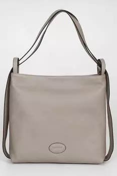 Платиновое женское плечо и рюкзак из натуральной кожи большого размера B7740 GNDER(R), норка