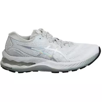 Платиновые кроссовки gel nimbus 23 Asics, белый