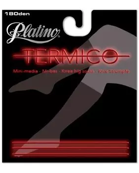 Платиновые женские термомини-носки плотностью 180 ден Platino, черный