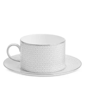 Платиновый набор чашек и блюдец Wedgwood Gio, мультиколор