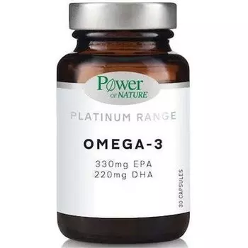 Platinum Range Omega-3 Epa 330 мг Dha 220 мг Пищевая добавка с жирными кислотами Омега-3 - 30 растительных капсул Power Health