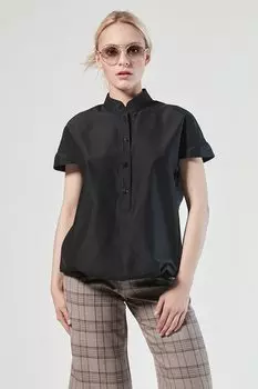 Платная блузка с низким воротником Helene Galwas, черный