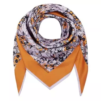 Платок Coccinelle Flower print, оранжевый
