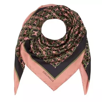 Платок Coccinelle Monogram, розовый/зеленый