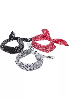 Платок Karl Kani Wrap, огненно-красный/черный/белый