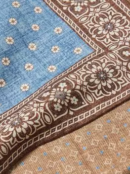 Платок-паше Osterley из шелковой саржи с цветочным принтом FAVOURBROOK, синий