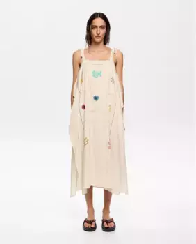 Платок-платье с вышивкой Bimba y Lola, цвет Crudo