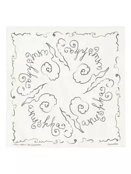 Платок с абстрактным принтом Nanushka, белый