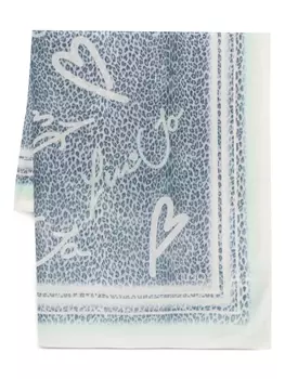 Платок с анималистичным принтом LIU JO, синий
