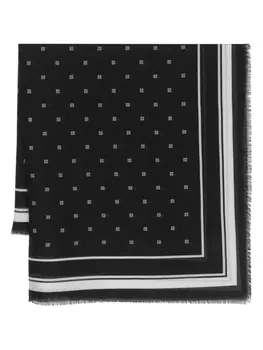 Платок с бахромой и логотипом 4G Givenchy, черный