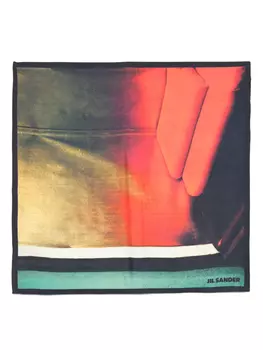 Платок с принтом Jil Sander, красный