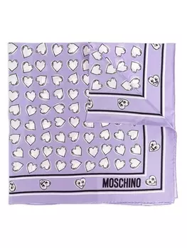 Платок с принтом Moschino, фиолетовый