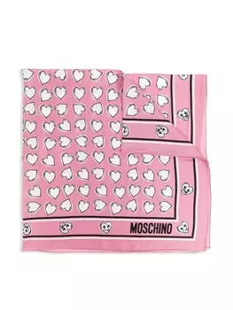 Платок с принтом Moschino, розовый