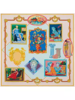 Платок с принтом Versace, розовый