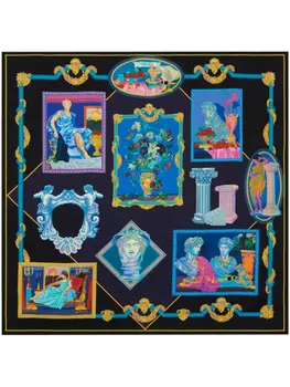 Платок с принтом Versace, синий