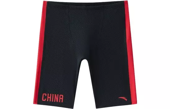 Плавательные шорты мужские черные/красные Anta, черный/красный