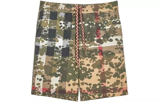 Плавательные шорты мужские зеленые Burberry, зеленый