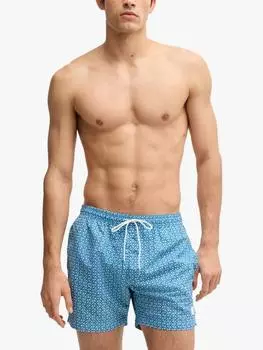 Плавательные шорты с геометрическим принтом HUGO BOSS, цвет Light/Pastel Blue