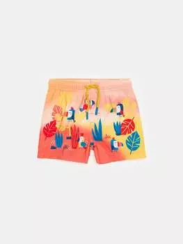 Плавательные шорты с кулиской и принтом Fagottino, цвет orange/ yellow