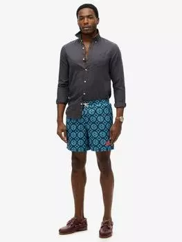 Плавательные шорты с плиточным принтом 17 дюймов Superdry, синий