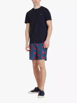 Плавательные шорты с принтом собаки кольбера Farah, цвет Cold Metal