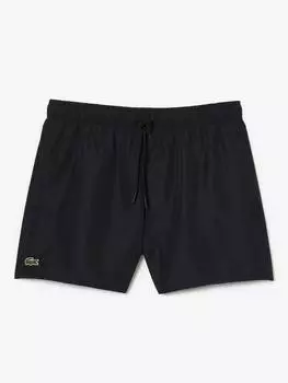 Плавательные шорты с простым логотипом Lacoste, черный