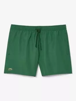 Плавательные шорты с простым логотипом Lacoste, зеленый