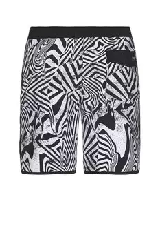 Плавательные шорты с рисунком морского гребешка Volcom, white & black