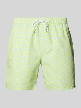 Плавательные шорты с рисунком по всей поверхности Mango, светло-желтый