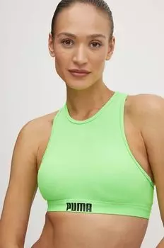 Плавательный бюстгальтер Puma, зеленый