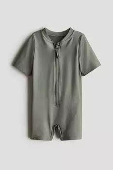 Плавательный комбинезон с UPF 50 H&M, зеленый